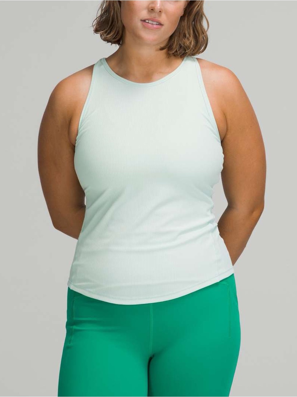 Lululemon Base Pace Ribbed Tank Top Sz 8 In
Delicate Mint